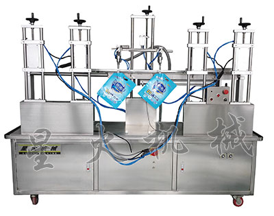 雙頭自立吸嘴袋灌裝旋蓋一體機